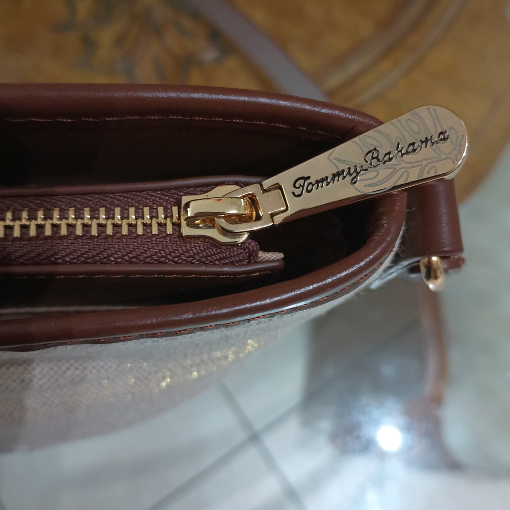 Tommy Bahama Floral Canvas Crossbody Bag - Picture 3 of 9
